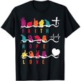 thumbnail image 1 of Faith Hope Love ASL American Sign Language T-Shirt, 1 of 4