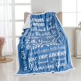 thumbnail image 1 of Faith Hope Love Blanket for Mom, Grandma, Inspirational Christian Gifts for Women Men, Gives Comfort, Strength and Warm Hug (Sherpa Fleece, Coral Blue), 1 of 6