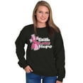 thumbnail image 1 of Faith Hope Love Breast Cancer Aware Women Plus Size Crewneck Sweatshirt Brisco Brands 2X, 1 of 5