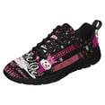 thumbnail image 1 of Faith Hope Love Breast Cancer Awareness Snowman Christmas Running Shoes Sneakers Mesh Black Size 3.5, 1 of 5