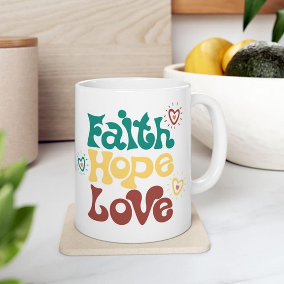 Faith Hope Love Ceramic Coffee Mug Colorful Kitchen Dr Gift.jpg
