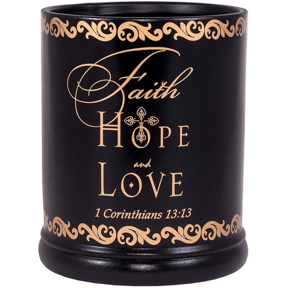 Faith Hope Love Ceramic Stoneware Electric Large Jar Candle Warmer