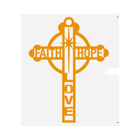 Faith Hope Love Cross Wooden Wall Cross Christmas Ornament /