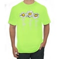 thumbnail image 1 of Faith Hope Love Daisy Flower Christian God Religious Inspirational/Christian Men's Graphic T-Shirt, Safety Green, 4XL, 1 of 3