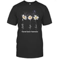 thumbnail image 1 of Faith Hope Love Daisy Flower Ribbons Thyroid Cancer Awareness T-Shirt, 1 of 5