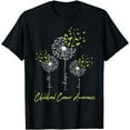 thumbnail image 1 of Faith Hope Love Dandelion Childhood Cancer Awareness Women T-Shirt, 1 of 3