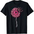thumbnail image 1 of Faith Hope Love Flower Pink Ribbon Breast Cancer Awareness T-Shirt, 1 of 3