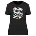 thumbnail image 1 of Faith Hope Love Hand Drawn T-Shirt Women -Image by Shutterstock, Female Large, 1 of 2