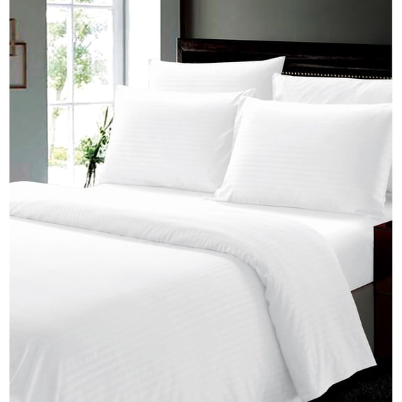 Faith, Hope, Love Home Décor 4 Piece Twin Sheet Set Includes 1 Flat Sheet 1 Fitted Sheet 2 Pillow Cases - White