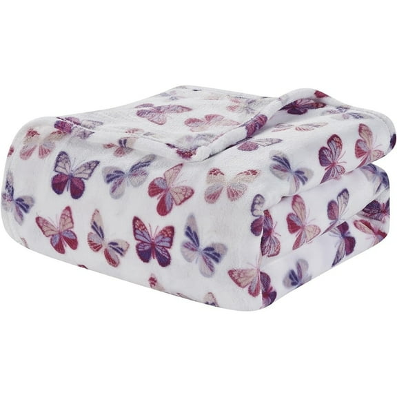 Faith, Hope, Love Home Décor Queen Oversized 90" x 90" Rose Butterfly Blanket