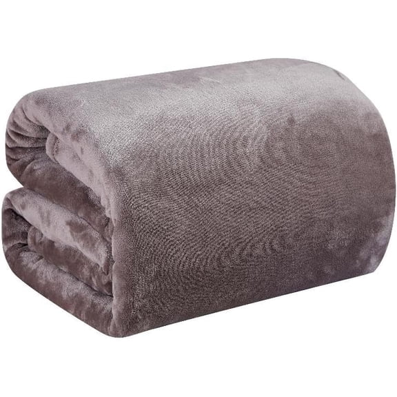 Faith, Hope, Love Home Décor Ultra Lush Twin Size Solid Microplush Blanket (66" X 86") - GRAY
