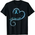 thumbnail image 1 of Faith Hope Love Light Blue Ribbon Prostate Cancer Awareness T-Shirt, 1 of 2