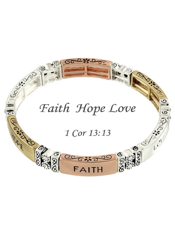 Faith Hope Love Message Bracelet