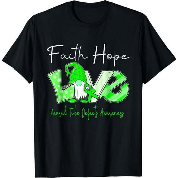 Faith Hope Love Neural Tube Defects Awareness T-Shirt