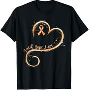 Faith Hope Love Orange Ribbon Leukemia Awareness T-Shirt