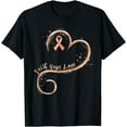 thumbnail image 1 of Faith Hope Love Peach Ribbon Endometrial Cancer Awareness T-Shirt, 1 of 4