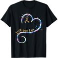 thumbnail image 1 of Faith Hope Love Puzzle Pieces Ribbon Autism Awareness T-Shirt, 1 of 2