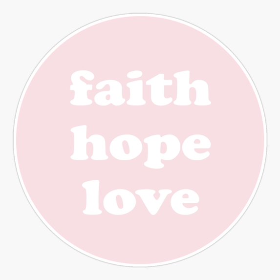 Faith Hope Love Simple Sticker