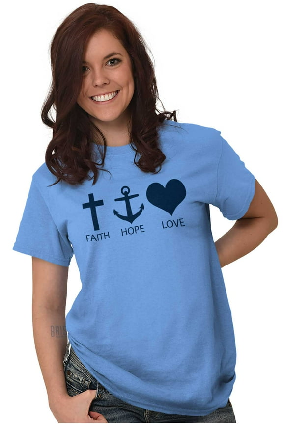 Faith Hope Love Symbol Christian Women's Plus Size Graphic Tee Brisco Brands 2X