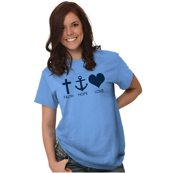 Faith Hope Love Symbol Christian Women's Plus Size Graphic Tee Brisco Brands 2X