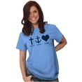 thumbnail image 1 of Faith Hope Love Symbol Christian Women's Graphic T Shirt Tees Brisco Brands X, 1 of 6