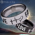 thumbnail image 1 of Faith Hope Love Tungsten Carbide Ring, 1 of 9