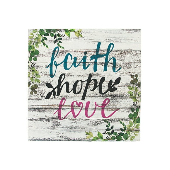Faith Hope Love Wall Art - Home Decor - 1 Piece