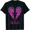 thumbnail image 1 of Faith Hope Love Wings T-Shirt Breast Cancer Awareness Pink T-Shirt, 1 of 3