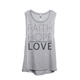 thumbnail image 1 of Faith Hope Love Women's Fashion Sleeveless Muscle Workout Yoga Tank Top Sport Grey Large, 1 of 3