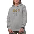 thumbnail image 1 of Faith Hope Love with Hand Drawn & Watercolor Flowers Art Merch Gift, Heather Grey Hooded Sweatshirt or Hoodie, XL, 1 of 5