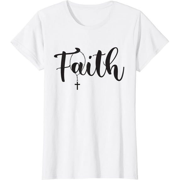 Faith Hope Prayer Christ Jesus God Holy Rosary T-Shirt