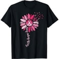 thumbnail image 1 of Faith Hope Sunflower Pink Breast Cancer Awareness Warrior T-Shirt, 1 of 5