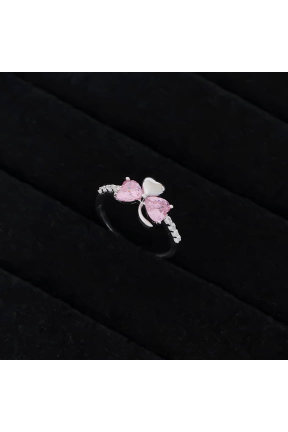 Faith, Hope, and Love, Three-leaf Clover Ring, Silver Ring for Women, Size 10, Chariot Jewelry