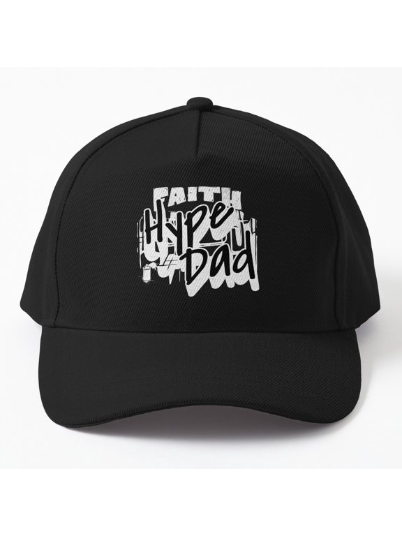 Faith Hype Dad Baseball Cap, Christian Father Encouragement Statement Design, Classic Hat
