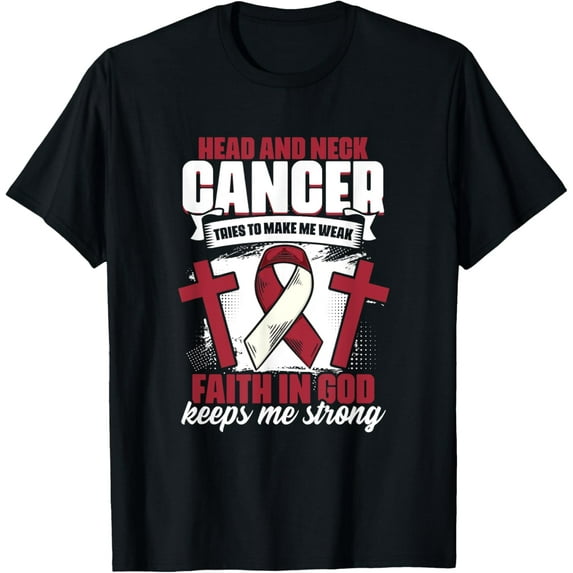 Faith In God - Oral Throat Head And Neck Cancer Awareness T-Shirt