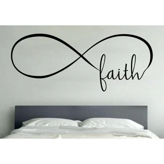 Faith Infinity Love Wall Art Decal Quote Words Lettering Home Decor Diy Sticker
