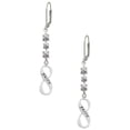 thumbnail image 1 of Faith Infinity Sign Crystal Madison Leverback Earrings, 1 of 2