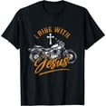 thumbnail image 1 of Faith-Inspired Christian Motorcycle Biker T-Shirt for Riders Who Believe, 1 of 5