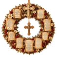 thumbnail image 1 of Faith Inspired Cross Wreath Wall Sign, Wood Decorative Accent for Home Decor, for Wall Entryway or Door and Decorative Gift Display, 1 of 4