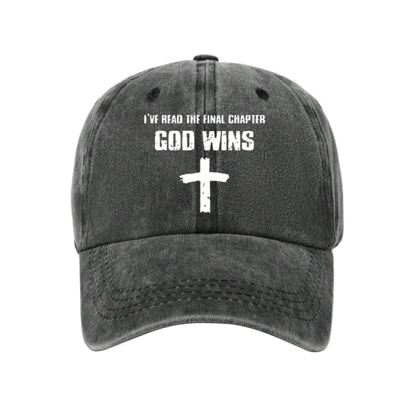 Faith-Inspired Hat Cross Letter Print Baseball Cap Washed Caps for Streetwear and Daily Casual Outfits
