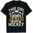 thumbnail image 1 of Faith-Inspired Hockey T-Shirt for Sports Enthusiasts - This Runs on Jesus and Hockey, 1 of 3