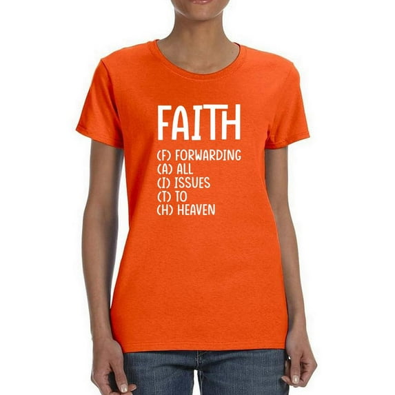 Faith Intials Shaped T-Shirt Women -Smartprints Designs, Female Medium