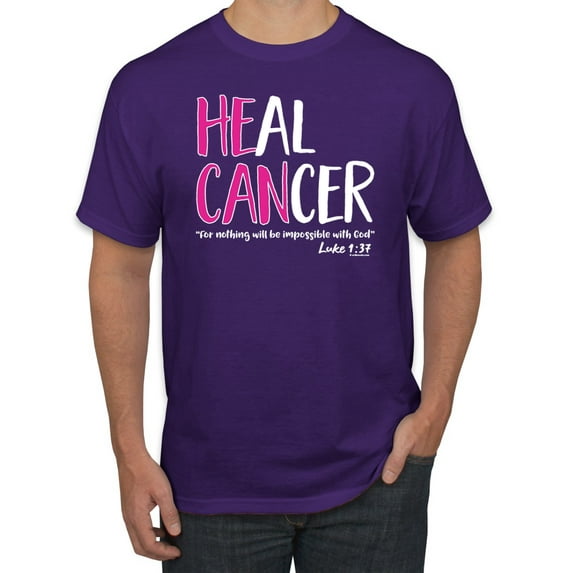 Faith Jesus Believe Awareness Men's Graphic T-Shirt, Purple, 3XL