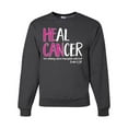 thumbnail image 1 of Faith Jesus Believe Awareness Unisex Crewneck Graphic Sweatshirt, Heather Black, Small, 1 of 1