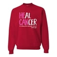 thumbnail image 1 of Faith Jesus Believe Awareness Unisex Crewneck Graphic Sweatshirt, Red, 3XL, 1 of 3