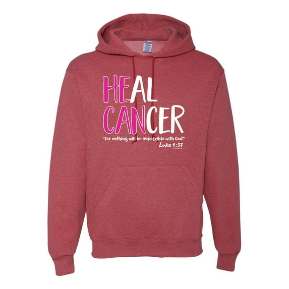 Faith Jesus Believe Awareness Unisex Graphic Hoodie Sweatshirt, Vintage Heather Red, 2XL