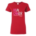 thumbnail image 1 of Faith Jesus Believe Awareness Womens Graphic T-Shirt, Red, Medium, 1 of 3