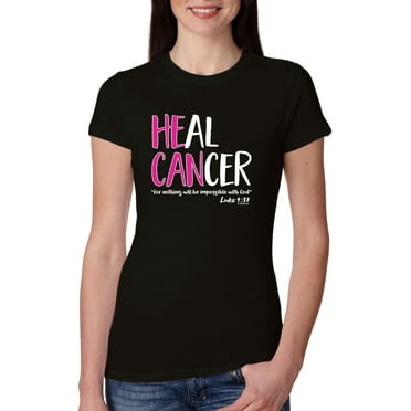 Faith Jesus Believe Awareness Womens Slim Fit Junior Tee, Black, Small