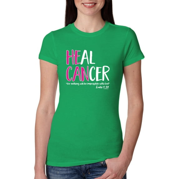 Faith Jesus Believe Awareness Womens Slim Fit Junior Tee, Kelly, 2XL