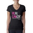 thumbnail image 1 of Faith Jesus Believe Awareness Womens V-Neck Tee, Black, Small, 1 of 3